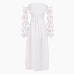 SLEEPER
Michelin Linen Dress in White
